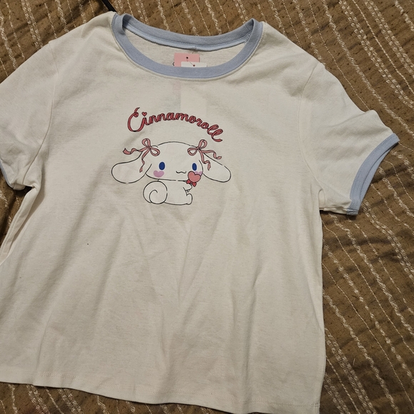 Sanrio Tops - Sanrio White and Blue Cinnamoroll Crop Top